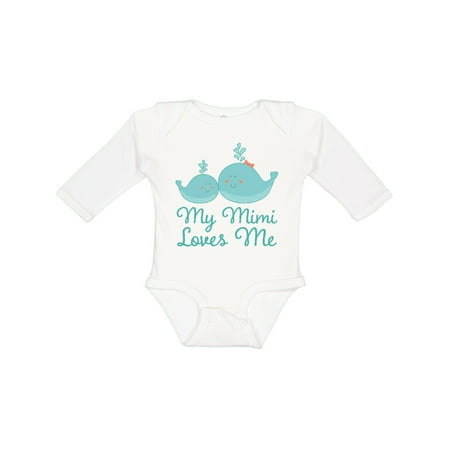 

Inktastic My Mimi Loves Me Gift Baby Boy or Baby Girl Long Sleeve Bodysuit