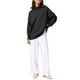 thumbnail image 2 of Suéteres de mujer Inspire Chic, de manga larga, cuello alto, suelto, de gran tamaño, casual, tops 2025 2XL negro, 2 of 6
