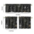 thumbnail image 6 of Mystical Kitchen Curtains Set with Lunar Sunburst Cosmic Elements Rod Pocket Astronomical Window Treatment Celestial Valance and Tiers Set, 6 of 6