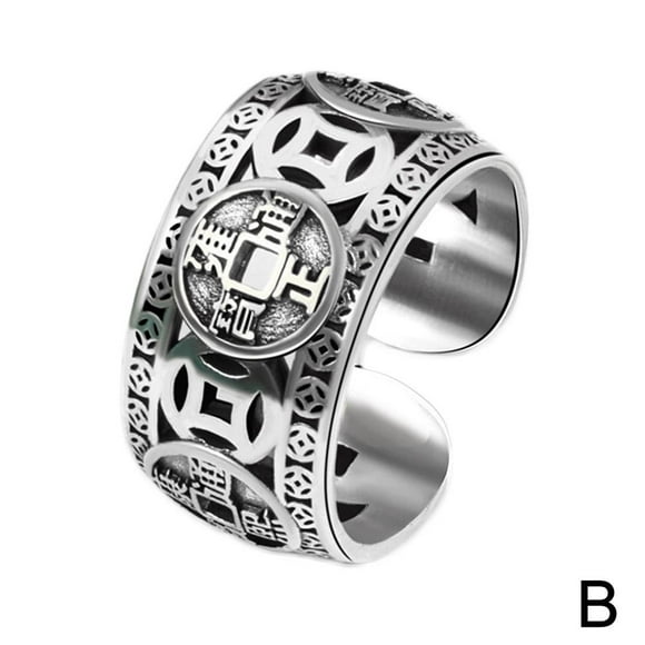 AYFFDIYI Richluck Max Force Five Emperors Rings Emperor Coin Chinese Feng Shui