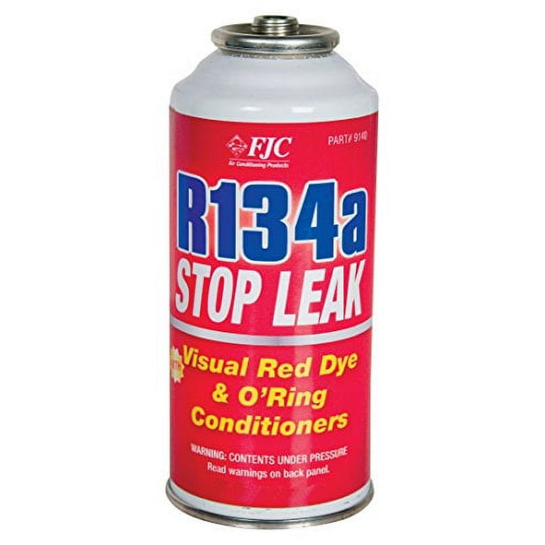 FJC R134a Stop Leak, Red UV Detection Dye, AC Leak Sealer for