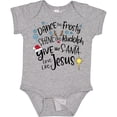 thumbnail image 3 of Inktastic Dance Like Frosty, Shine Like Rudolph, Give Like Santa Boys or Girls Baby Bodysuit, 3 of 5