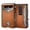 Brown, variant on Ultra-Thin Men's Wallet - Brown Anti-Theft Leather Bi-Fold RFID-Blocking Card Holder with Pop-Up Magnetic Aluminum Wallet and Cash Clip Wallet For Men