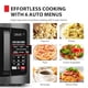 thumbnail image 3 of Horno microondas pequeño TOSHIBA ML-EM09PA(BS) con 6 menús automáticos, función de silencio y bloqueo para niños, iluminación LED, ideal para apartamentos, 0.9 pies cúbicos, plato giratorio extraíble, 3 of 5