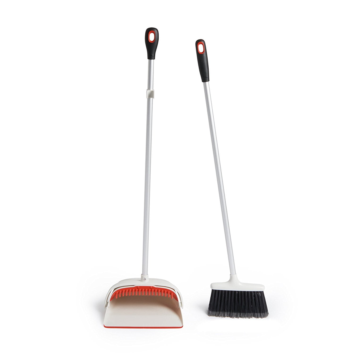 Standing Upright Grips Sweep Set with Long Handle Angle Broom and Lobby Dust pan 