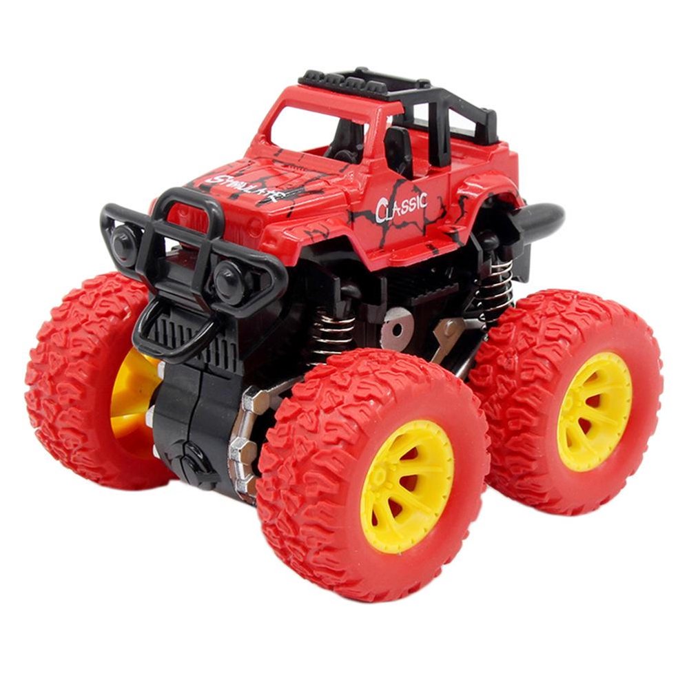 Mini 4WD Inertia Rotatable Car Toys Kids Friction Power Off-road
