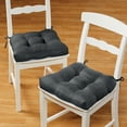 thumbnail image 2 of Collections Etc Solid Color Tufted Chair Cushions with Tiebacks - Set of 2, 2 of 3
