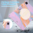 thumbnail image 6 of Case for Apple iPad Pro 11 5th 4th 3rd 2nd 1st Gen/ iPad Air 11 2024 M2/Air 4 5, Soft Silicone Drop Protection Rotating Kickstand with Shoulder Strap Pencil Holder Kids Friendly Lightweight, Purple, 6 of 6