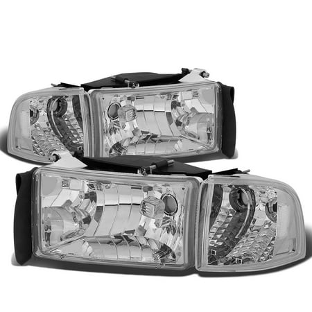 For 94 To 02 Dodge Ram Truck 1500 2500 3500 Headlight Corner Lamp For 94 To 02 Dodge Ram Truck 1500 2500 3500 Headlight Corner Lamp Chrome Housing Clear Side 95 96 97 98 99 00 01 Left Right