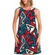 thumbnail image 1 of Fotbe Geometric Elements Vestido de Verano sin Mangas para Mujer – Vestido Midi Línea A, Estilo Camiseta Floral, Vestido Playero Casual y Fluido, 1 of 7