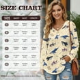 thumbnail image 7 of DISNIMO Shark Printed Shirts for Women Waffle Hoodies V Neck Sweatshirts Long Sleeve Pullover Tops for Daily Wear, XL, 7 of 7