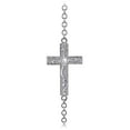 thumbnail image 2 of Galaxy Gold 0.05 Carat 14k Solid White Gold Cross Bracelet Natural Diamond, 2 of 3