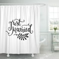 thumbnail image 1 of ABPHQTO Firmar Recién casados ​​Superposiciones de letras y Guardar la fecha Cortina de ducha de poliéster 152x180 cm ABPHQTO PKNMT60x72Shower-1766, 1 of 2