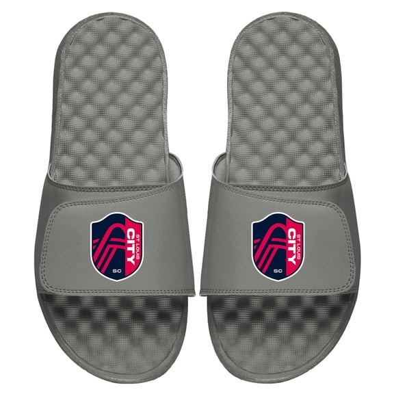 Men's ISlide Gray St. Louis City SC Primary Logo Slide Sandals