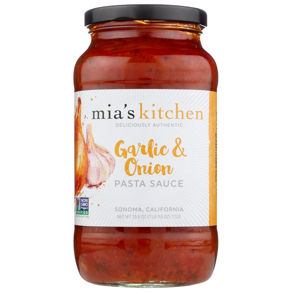 Mia'S Kitchen Authentic Pasta Sauce Garlic And Onion, 25.5 Oz Walmart