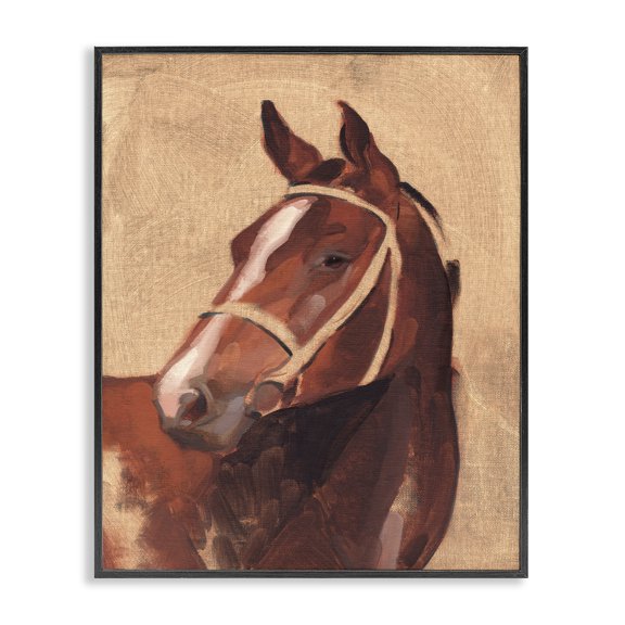 Stupell Industries Rustic Lodge Southwestern Vintage Horse Portrait Black Framed Giclee Art, 11 x 14, by Jacob Green