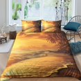 thumbnail image 1 of Modern Bedding Cover Set Beach Sunset Printed Comforter Cover Pillowcase Adult Bedroom Decor,Full (80"x90"), 1 of 5