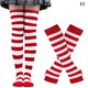 thumbnail image 2 of Dropshipping Women Girls Striped Over Knee High Socks Set Women Girls Christmas Arm Sleeve Gloves Cute Plus Size Warm Knee Socks, 2 of 4