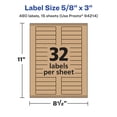 thumbnail image 6 of Avery Kraft Brown Rectangle Labels, 5/8" x 3", 480 Labels, 6 of 9