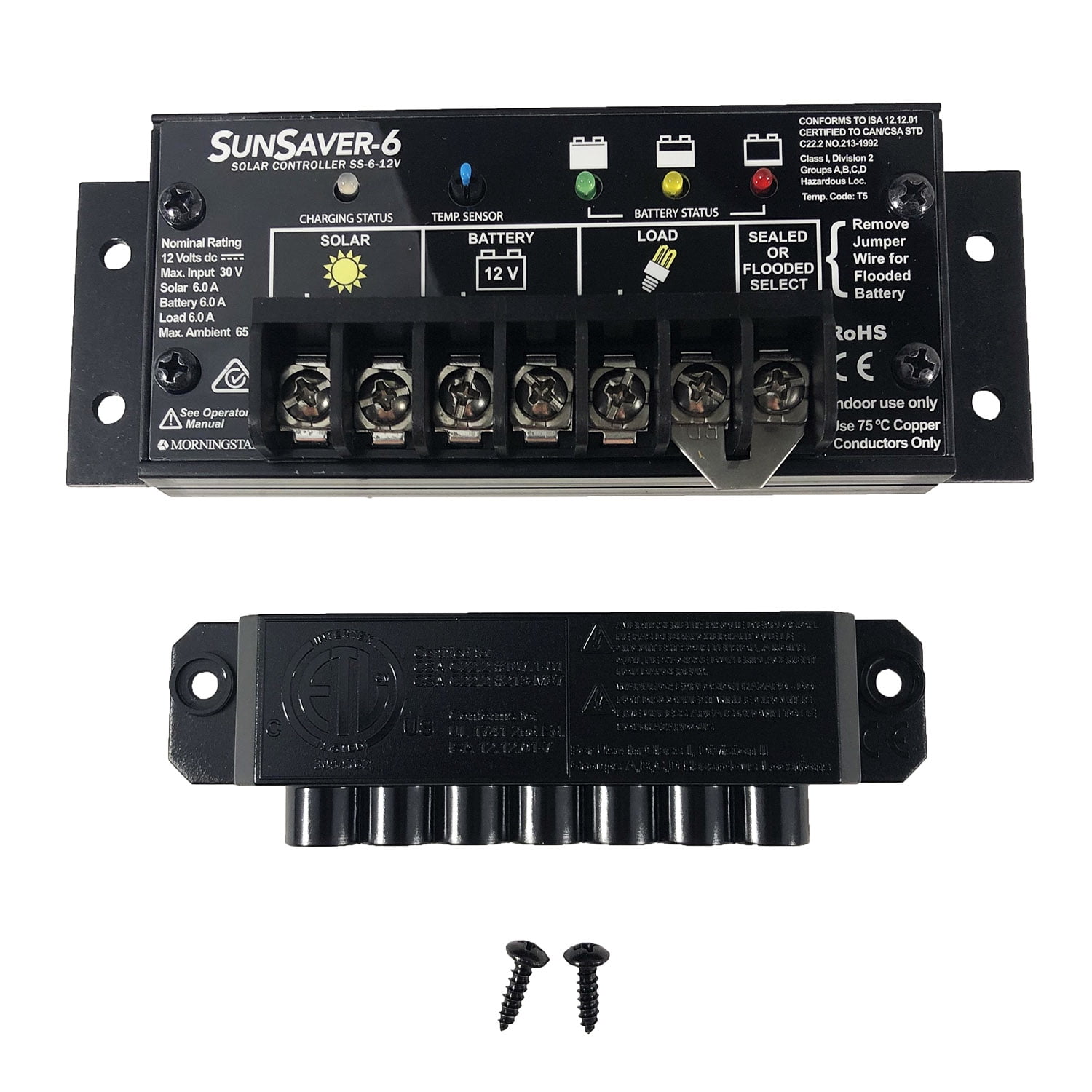 MorningStar SunSaver SS6L12V 6 Amp 12 Volt With LVD Solar Controller