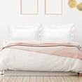 thumbnail image 6 of Unique Bargains 4-Piece Satin Ruffled Edge Pillow Shams, King, White, 6 of 7