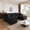 Black, variant on 95" Cloud Sectional Sofa with Ottoman, U-Shaped Corduroy Deep Seat Couch, No Assembly for Living Room, Green