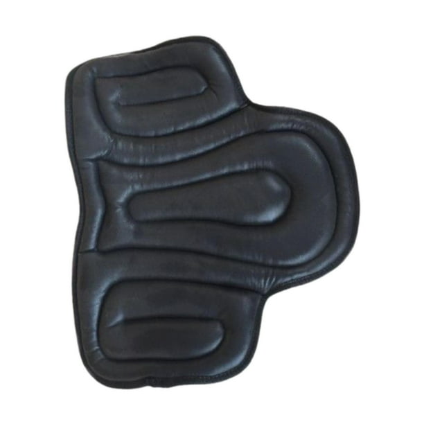 Almohadilla para silla de montar a caballo, práctica, gruesa, multiusos, antideslizante, cómoda, de piel sintética. Negro