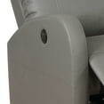 thumbnail image 5 of Sean Modern Faux Leather Infused Small Power Reading Recliner with Lower Back Massager, Grey, 5 of 8