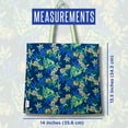 thumbnail image 2 of Lilly Pulitzer Blue and Green Large Eco Tote, Market Shopper Bag, Oversize Reusable Grocery Tote with Comfortable Shoulder Straps, 13.5" x 14", (The Hottest Spot Navy), 2 of 5
