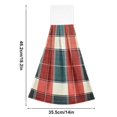 thumbnail image 6 of Yayeee Kitchen Hanging Hand Towels Set of 2 with Loop Bathroom Absorbent Tie Towel, Vibrant Red Tartan Pattern, 6 of 7