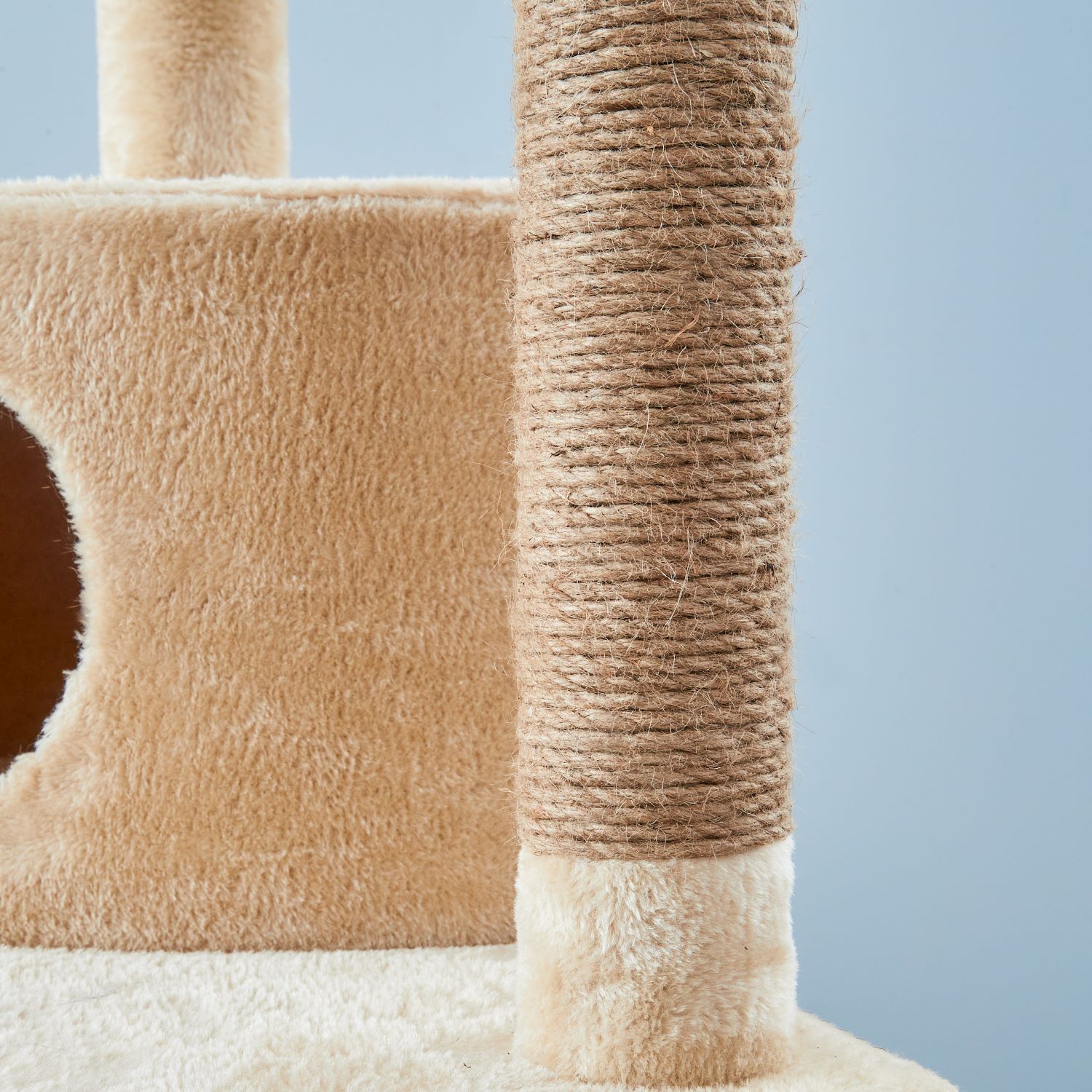 Two by Two Cleveland - Beige Scratching Post Cat Furniture - 22 in. Tall
