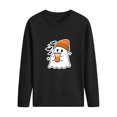 thumbnail image 6 of WAVSUF Girls Halloween Sweatshirts, Long Sleeve Loose Fit Crew Neck Winter Festive Casual Pullover Black 9, 6 of 6