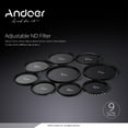 thumbnail image 2 of Andoer 55mm Fader Neutral Density Adjustable ND2 to ND400 Variable Filter for Nikon DSLR Camera, 2 of 6