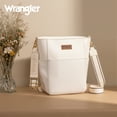 thumbnail image 6 of Wrangler Large Crossbody Bag for Women Vegan Leather Cross Body Purse with Guitar Strap, Beige, 6 of 7