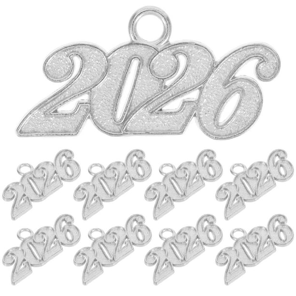 50 piezas 2026 Charms Graduación 2026 Borla Charm Colgante Charms para Graduación Birrete Borla