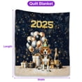 thumbnail image 5 of Happy New Year Beagle Welcome 2025 Balloon Firework Party Quilt Blanket Beagles Dog Lover Gifts Idea Cozy Comforter Throw Blanket - 01014, 5 of 5