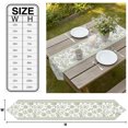thumbnail image 3 of Sage Green Floral Table Runner Linen Burlap Table Runner 108 Inches Long Vintage Flowers Botanical Farmhouse Greek Key Dresser Scarves for Kitchen Island Coffee Dining Room Holiday Decor 13"x108", 3 of 8