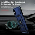 thumbnail image 3 of for iPhone X Case, iPhone Xs Case with Camera Lens Cover, HD Screen Protector, 10 FT Military Grade Drop Protection, Magnetic Ring Holder Kickstand Phone Case for iPhone X/Xs（Navy Blue）, 3 of 12