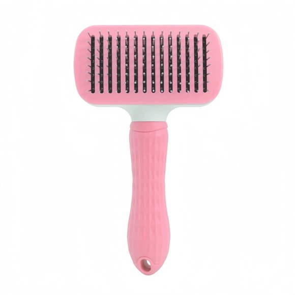 Pet Grooming Brush for Cats and Dogs Self-Cleaning Deshedding Tool Smooth Undercoat Removal Gentle Massage Handy Daily Care for Indoor Outdoor Pet