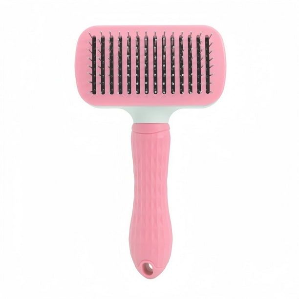 Cepillo para eliminar el pelo de gatos y perros Cepillo de belleza para gatos y masaje Autolimpiante y suave Fácil de eliminar el subpelo y el pelo