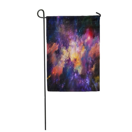 SIDONKU Colors in Space Series Abstract Made of Colorful Clouds Garden Flag Decorative Flag House Banner 12x18 inch