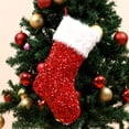 thumbnail image 1 of Navidad De Felpa De Lentejuelas Con Cordón Bolsas De Regalo De Navidad Portátiles Decoración De Navidad Para Chimenea Y Decoración De Árbol De Navidad Moyic HA044567-02, 1 of 5