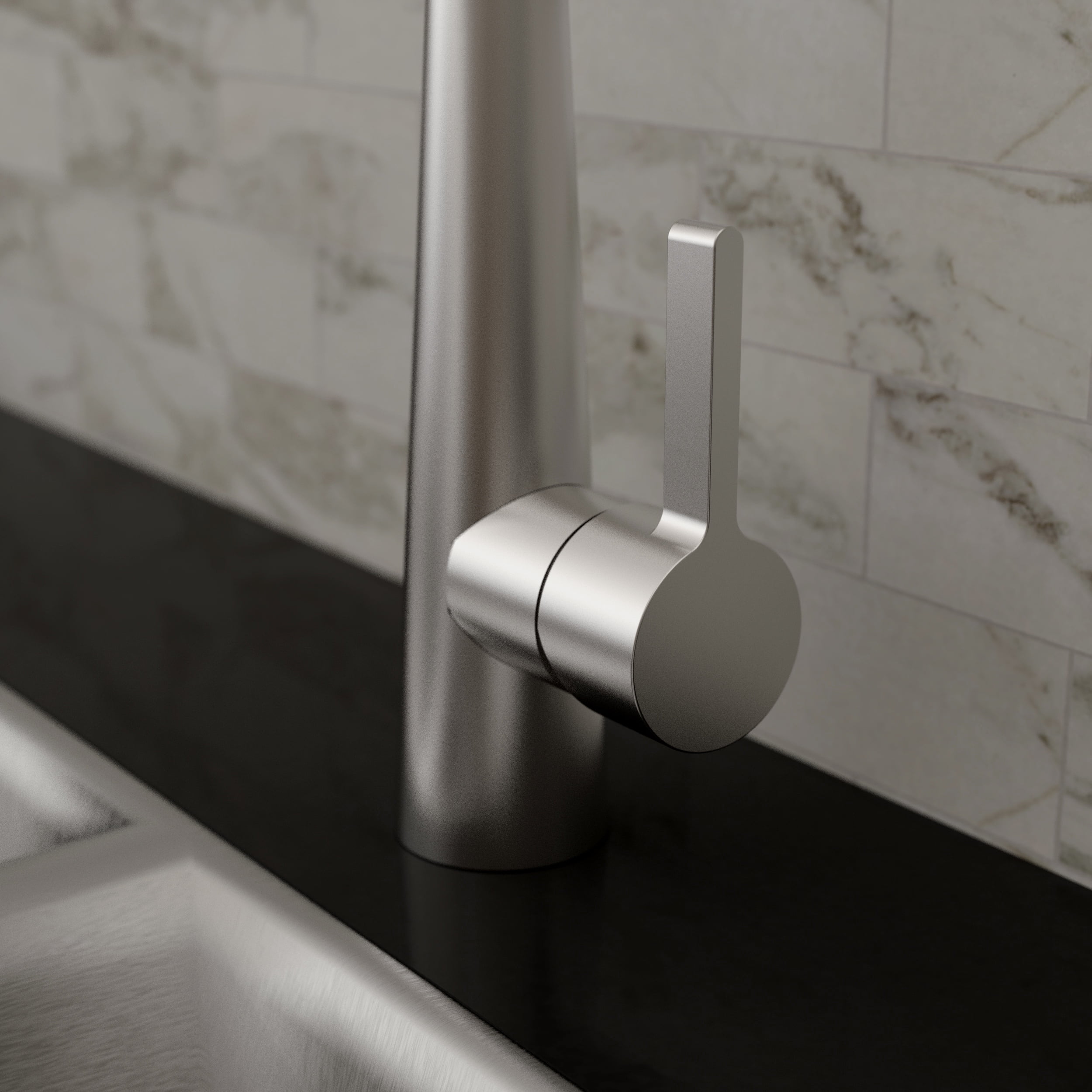Belanger SIN78CSS Single Handle Pull-Down Kitchen Faucet with Zero-Weight and AutoRetrac Technology, Stainless Steel