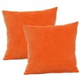 thumbnail image 4 of SUSHANG Soft Corduroy Striped Velvet Square Decorative Throw Pillow Cusion for Couch 18 x 18 Inches/45 x 45 cm for Sofa Couch Bedroom Car Chair Home Decor Orange One Size, 4 of 4