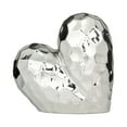 thumbnail image 5 of Studio 350 Porcelain Ceramic Dimensional Angled Origami Inspired Heart Sculpture - Gold, Black, Silver, White Silver, 5 of 5