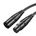 thumbnail image 1 of Cable de audio macho a hembra, color negro, 6 metros, funda de PVC, conexión firme, cable de micrófono XLR para instrumento musical, 1 of 14