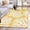 Gold, Yellow, White, variant on Round Area Rugs 8Ft, Yellow Coral Coastal Washable Rug for Living Room, Bedroom, Great Room, White Summer Beach Ocean Seaside Non Slip Area Rugs Low Pile Carpet for Home Decor