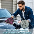 thumbnail image 4 of Microfiber Car Wash Gloves With Chenille & Polyester Terry Scratch-Free Cleaning Elastic Cuffs Dragon Fruit Color, 4 of 8