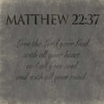 thumbnail image 2 of Grey, Jace 20x20 Black Ornate Wood Framed with Double Matting Museum Art Print Titled - Matthew  22-37, 2 of 4