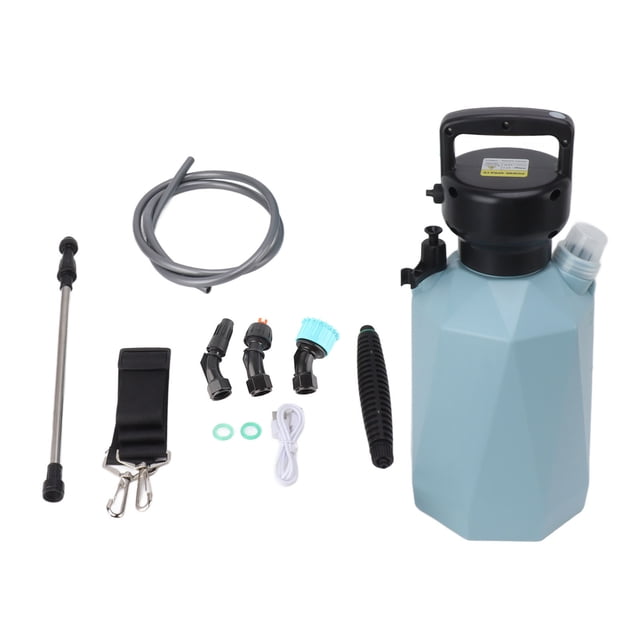 Pulverizador eléctrico Rhombus de 7,4 V y alta potencia a batería, 5 l, gran capacidad, para jardín, color azul